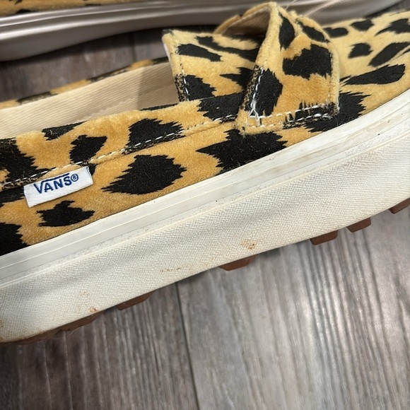 Vans DX Style 53 Anaheim Factory Velvet Leopard Lug Sole Loafers W 6.5 - Picture 5 of 9